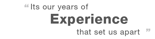 it's our experience that sets us apart